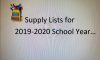 Supply Lists for 2019-2020 School Year!