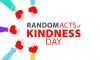 Random acts of kindness day emblem isolated vector illustration. World altruistic holiday event label. Vector illustration